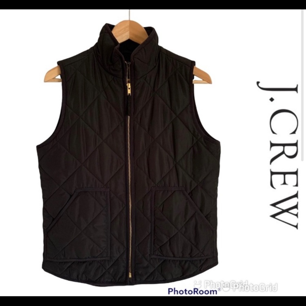 J. CREW Mercantile Black Vest Sz S $189 LIKE NEW!